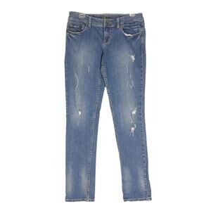 Vtg Y2K OUTBACK RED Jeans Women's 6 Stretch Denim Distressed Taper Leg Low Rise